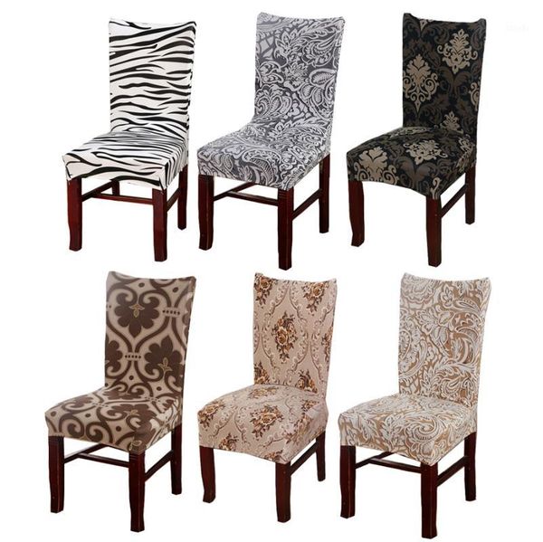 

1pc durable spandex polyester universal party dining chair cover beautiful floral stretch decoration l livingroom seat cover1