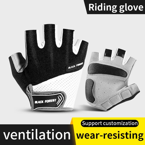 

arbot bicycle gloves fitness half finger cycling glove female silicone gel anti-slip summer breathable mtb mittens lycra m l xl, Blue;gray
