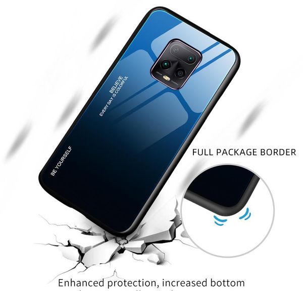 

colorful gradient tempered glass case for xiaomi redmi 10x 5g note 10 lite redmi 9 note 9s n jllhzy dh_niceshop