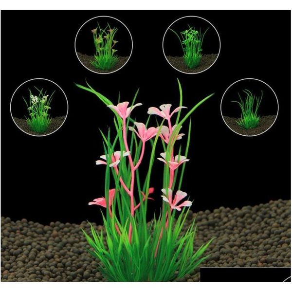 

new design artificial plastic weeds aquarium plants grass for aquarium background fish tank aquarium ornament decoration hsajo