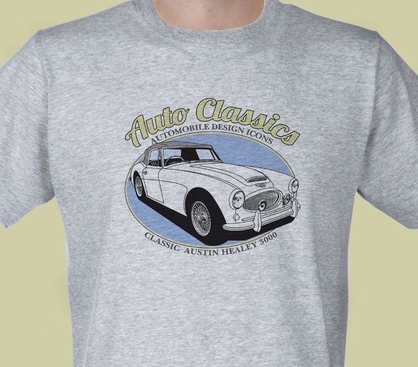 

sport brand men fashion summer listing fashion auto classics - classic austin healey 3000 inspired men cool tees t shirt