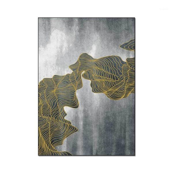 

modern metal golden gray carpet geometric bedroom bedside living room kitchen area rugs kids play tent decor non-slip floor mats1