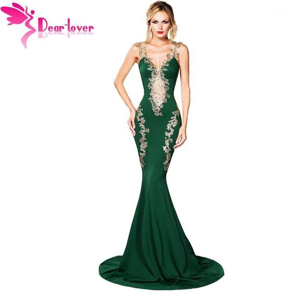 

dear lover spaghetti strap ever gowns deluxe lace applique black formal mermaid party dress vestido longo de festa lc613531, White;black