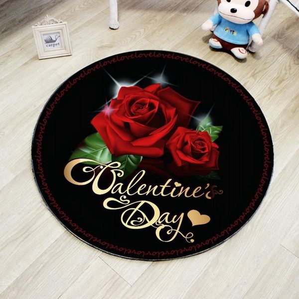 

carpets carpet creative rose round earth living room pad basket swivel chair stool computer cushion bedroom cute bedside1