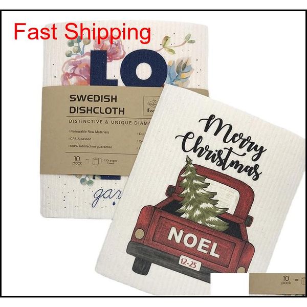 

100% degradable printed swedish dish cloth cellulose sponge cleaning qylhvr sports2010