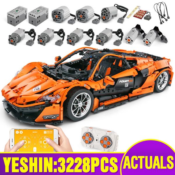 

mould king 20087 motorized technic car compatible with moc-16915 motor function car building blocks bricks kid christmas toys lj200928