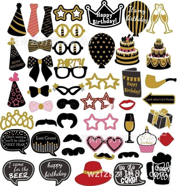 

h36se golden powder wedding party p and 47-piece set golden powder props party p and props wedding 47-piece set hsi