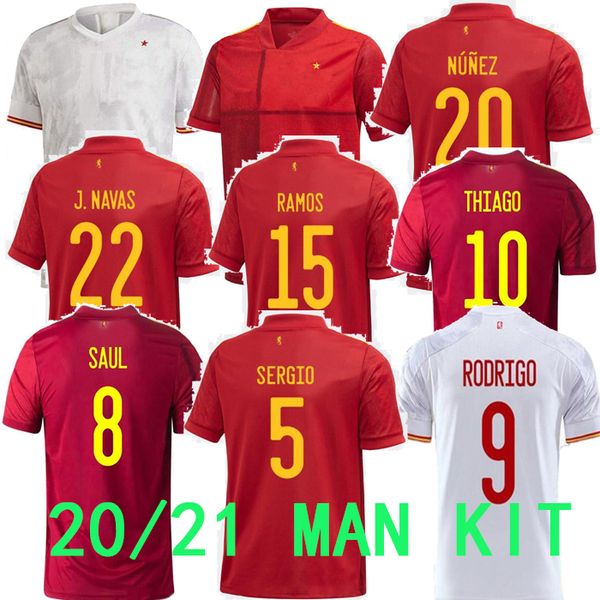 

new 2020 2021 españa rodrigo paco alcacer spain soccer jersey morata ramos sarabia thiago iniesta football chandal camisetas de futbol, Black;yellow