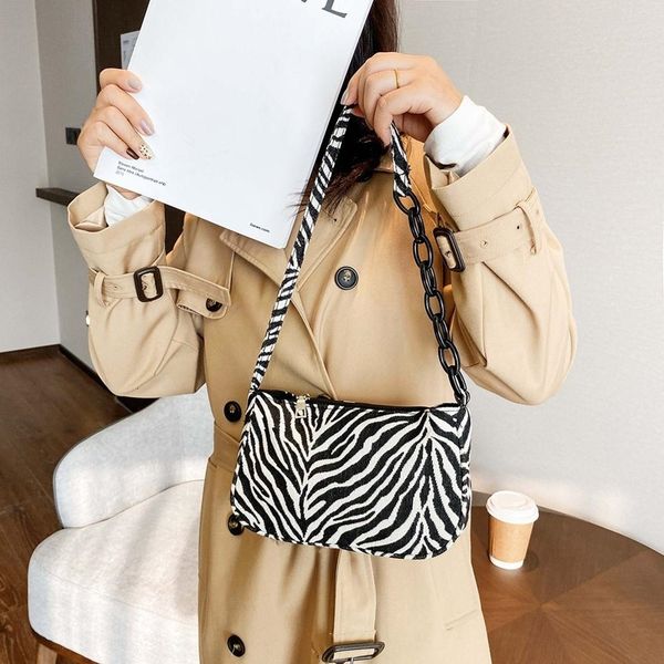 

vintage leopard zebra pattern underarm handbags women cloth chain shoulder bags evening party purse clutches purse