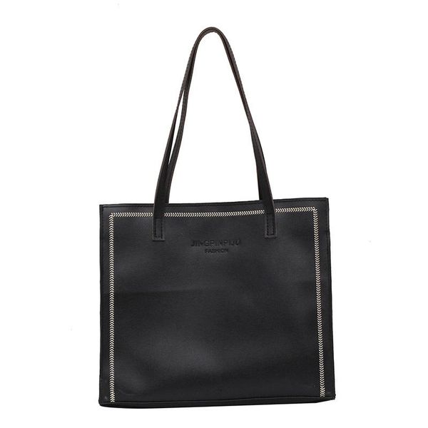 

2020 new autumn winter women pu fashion vintage tote bag large capacity shopping bags female simple handbag