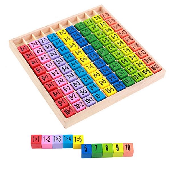Montessori Material Baby Holzspielzeug 99 Multiplikationstabellen Mathespielzeug LJ200907