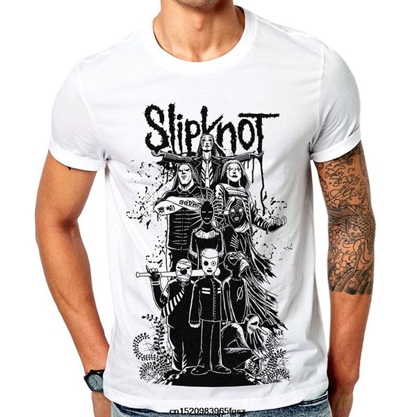 

printed sleeve men's new style crew neck short sleeve slipknot cartoon devil metal hoodie designers t shirts sweatshirt