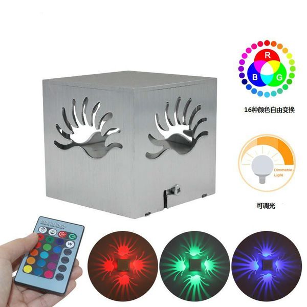 

wall lamp web palm form aluminium alloy rgb bring remote control discoloration aisle bedroom corridor porch balcony
