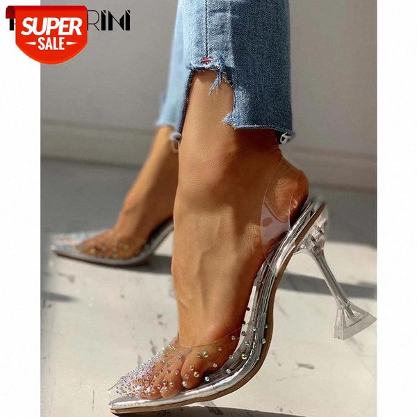 

ribetrini ins girl cover toe party thin heel pvc butterfly knot shoes high heels women sandals transparent sandals #ga2u, Black