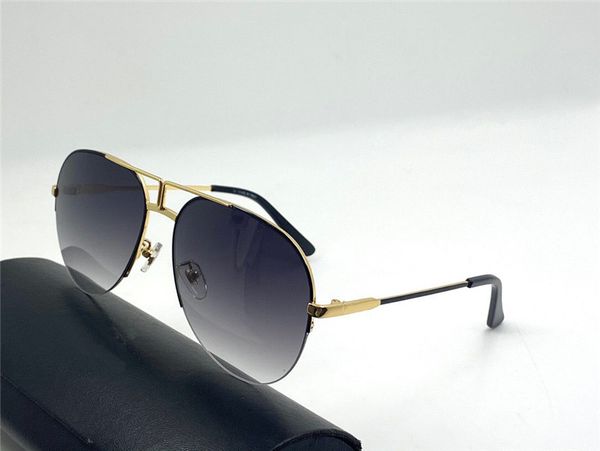 

new popular men design sunglasses 717 metal pilot half-frame sunglasses fashion simple design style uv400 protective sunglasses, White;black