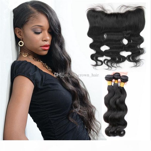 

new arrival body wave peruvian hair bundles with frontal ear to ear full lace frontals with bundles part for black woman