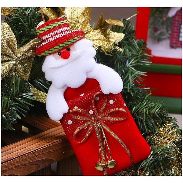 

1pc christmas snowman gift socks bag christmas bags for prese jllonp sport77777