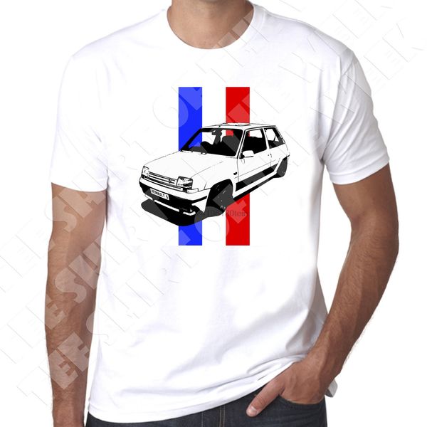

renault 5 gt turbo french tricolore flag stripe mens white t shirt cotton sport hooded sweatshirt hoodie