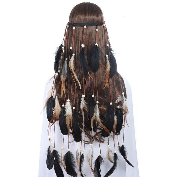 

feather headband awaytr rope crown for women headwear festival hair accessories summer beach headpieces feather qyltkj