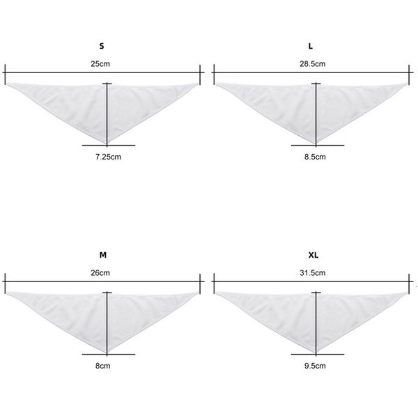 

sublimation blanks saliva towel pets dogs triangular scarf environment protection dog supplies white home 4 9ex m2