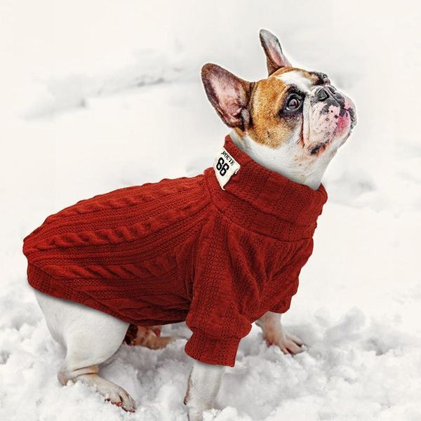 

pet dog clothes for small medium large dogs turtleneck sweater winter warm knitted dog coat jackets pet clothing bbyboa