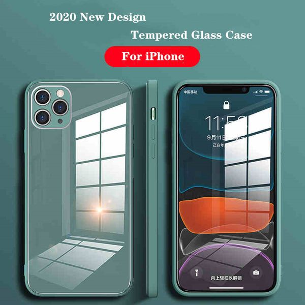 

43fgglass astubia square tempered 11 12 pro anti-knock baby skin fram case for iphone x xs max xr 7 8 plus cover