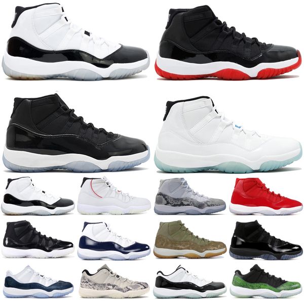 

bred 11 mens basketball shoes concord platinum tint cap gown legend blue metallic silver mens trainer sports sneakers