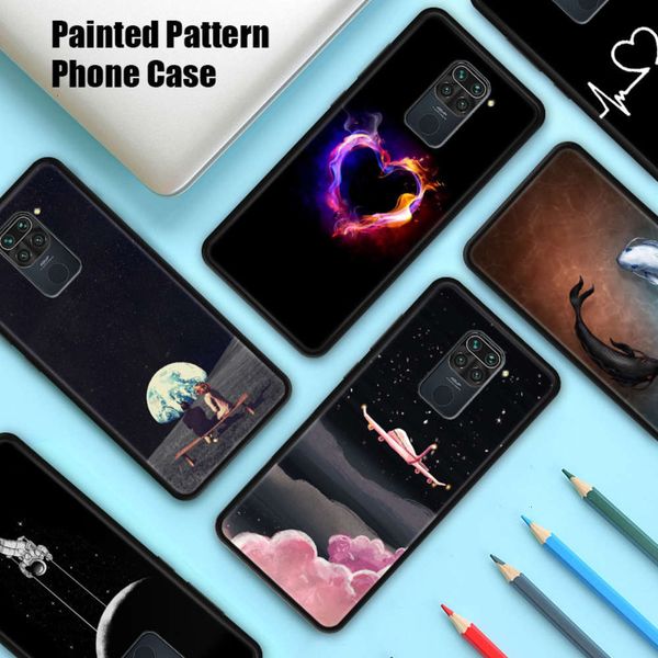 

redmi note 9 pro 9s max silicone sheath, soft tpu shell, with printed pattern, mobile phone shell small x3 x2 m2 f2 pro pocophone f1vfe1