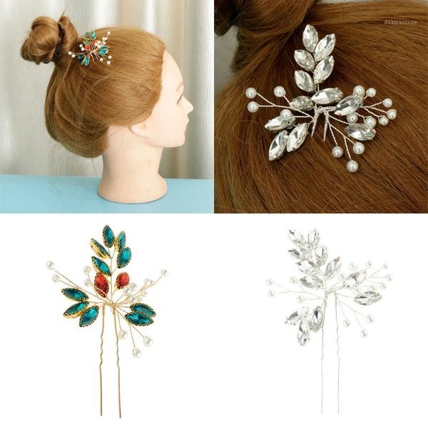 

party favor bridal crystal hair pin stick bling pearl hairpin handmade jewelry1