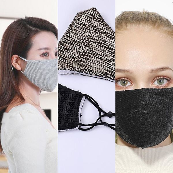

factoryf2onwashable face bling 3d pm2.5 mask fashion reusable care shield sun color gold elbow sequinmp6p i9a1 byp0y0s6