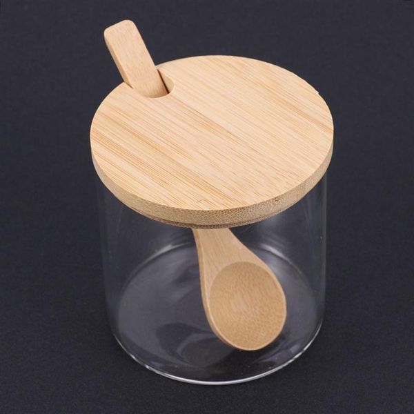 

storage tea lid coffee bamboo clear spice can kitchen containers jars for with 1pc serving sugar nuts glass bbybvn bwkf