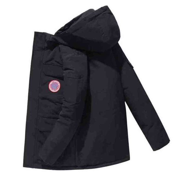 

fashion down jacket men's couple women's stand collar canadian goode map table thickened warm live goose in winter, Black
