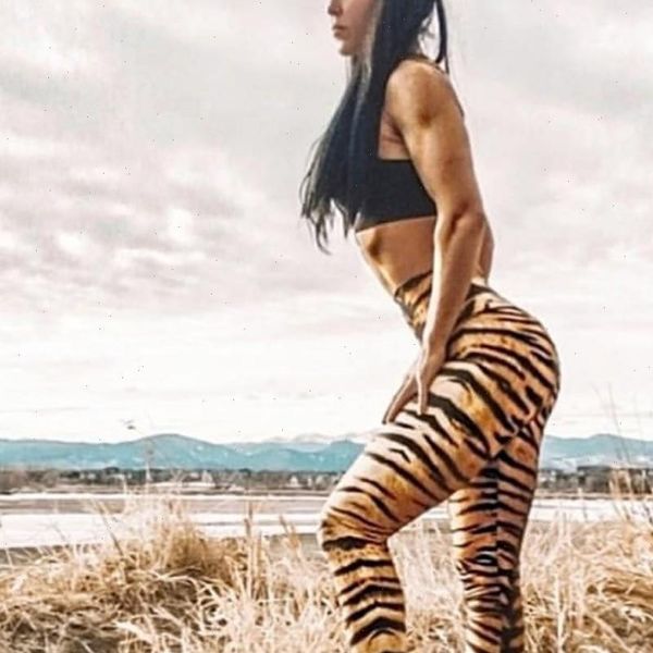 

skinny push up legging women tiger stripes high waist sports pencil pants jogger fitness legging ladies sweatpant trouser, Black
