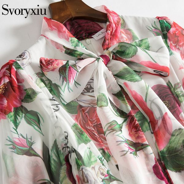 

runway designer boho maxi dress women's elegant beach vacation flower printing long dress bow collar floor-length party dresses 201204, Black;pink