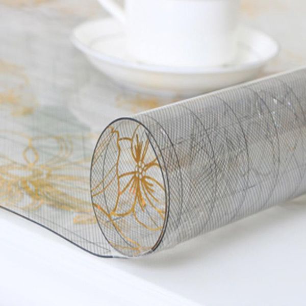 

hazy pvc rectangle tablecloth waterproof oil proof coffee table mat protector desk pad dining table cover for kitchen soft glass bbynga