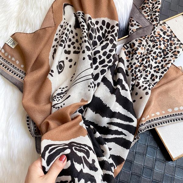 

платки женский хиджаб шарф leopard brand 2020 зимняя новые женщины шарфы шали палантины повязка пашмины бандана wmtgat bdesybag, Blue;gray