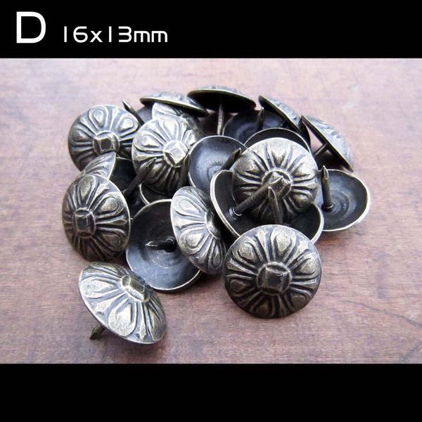 

50pc brass vintage обивочные ногтей ювелирных изделий chest box мебель диван декор tack stud pushpin хобнейл большой глава wmtwua loveshop01