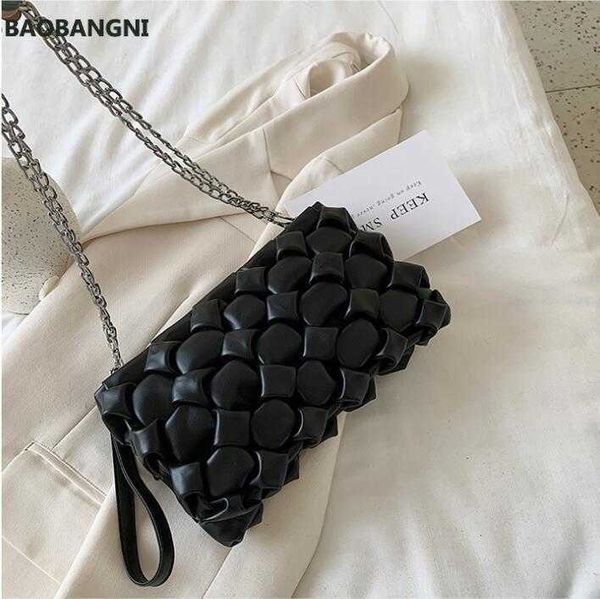 

new bag showecomfort01 2022shoulder bags women crossbody bag temperament handbag textured ins woven chain messenger portable lady tote