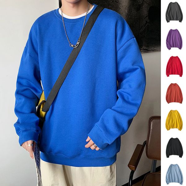 

latest sweatshirt pure hoodies 10 colors solid color pullover hoodie plus size streetwear kg-518, Black