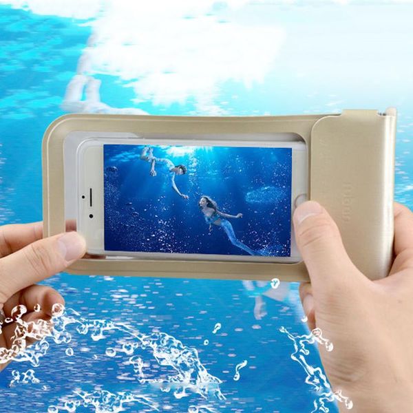 

tpu waterproof case bag pu protective universal phone pouch dustproof bags case holder diving swimming for iphone 7 6 6s plus dbc dh1130