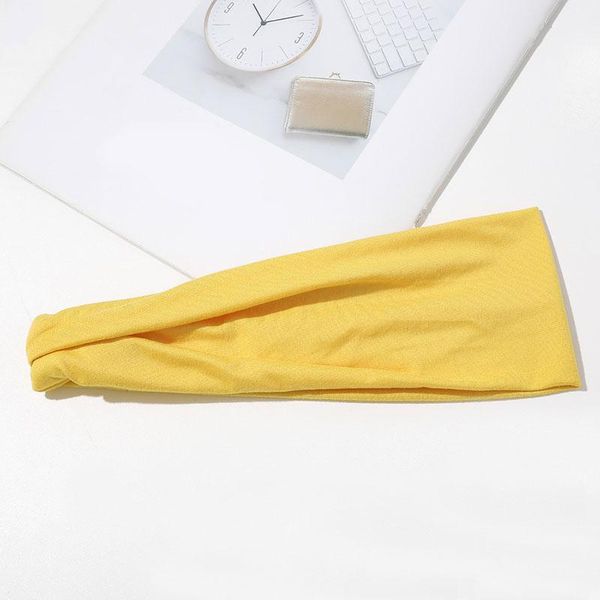

casual wide stretch sweatband turban women sport headband hairband solid color elastic head wrap bandana yoga hair accessories q sqcpxy