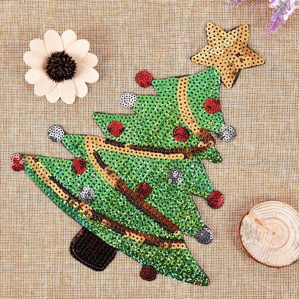 

clothing bag 2020 transfer iron for appliques on patch sequins christmas trees pattern patches stickers