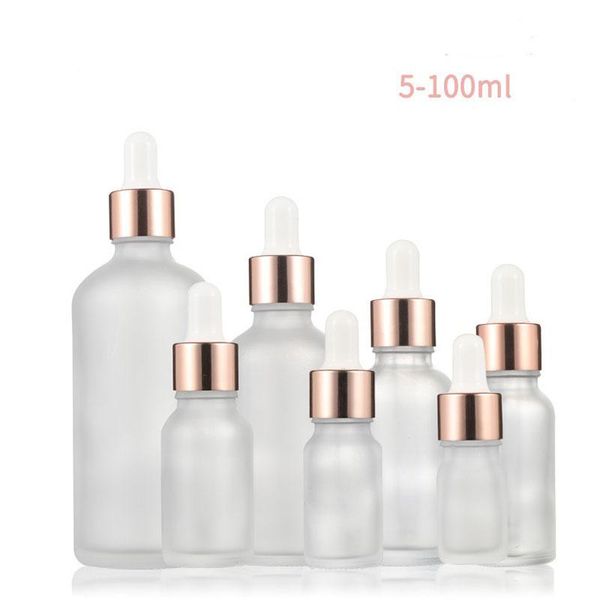 

5ml 10ml 15ml 20ml 30ml 50ml 100ml frost glass dropper bottle empty cosmetic packaging container vials essential oil bottles