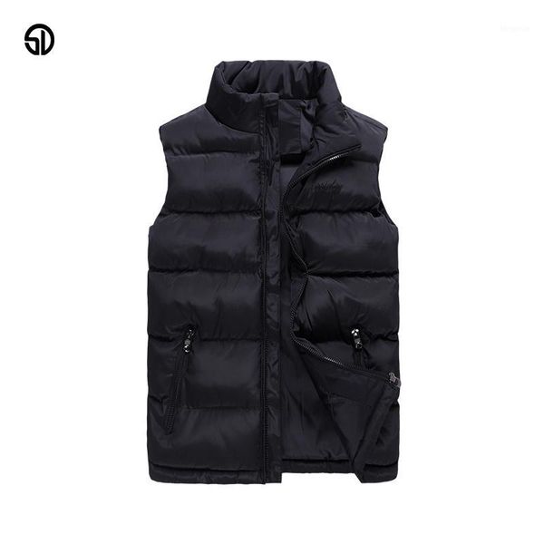 

2018 new arrival brand men sleeveless jacket winter down vest male slim vest mens windproof warm solid waistcoat outwear big 6xl1, Black;white