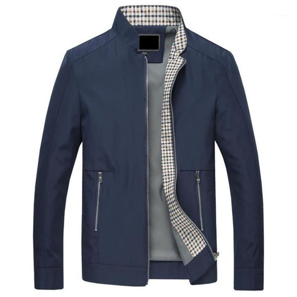 

spring autumn slim fit thin stand button casual male short jacket men windbreaker jacket coat blue black1, Black;brown