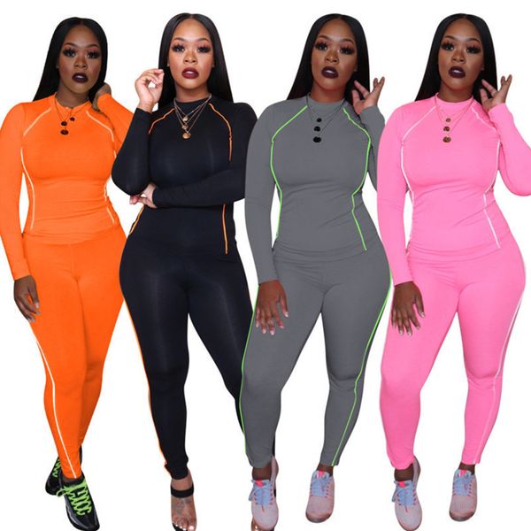 

women tracksuit designer sweatsuit hoodies leggings 2 piece sets skinny trousers sports outfits casual fashion clothes fall winter pink j669, Gray