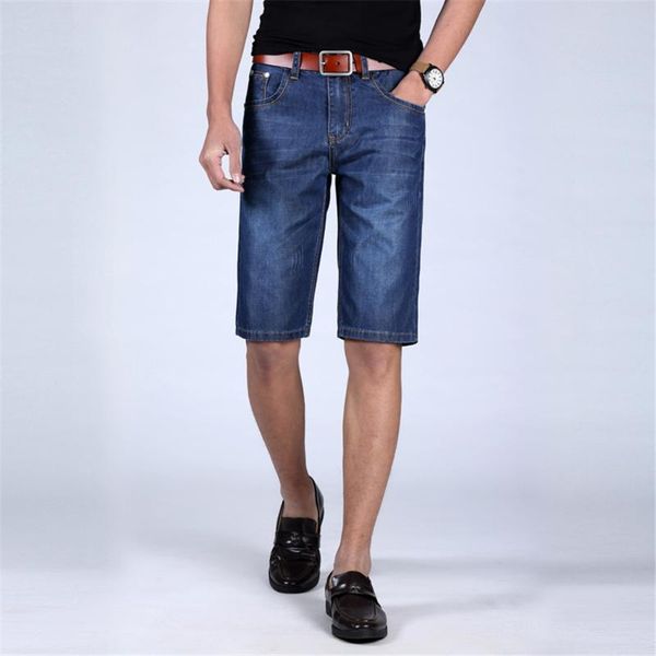 

summer men stretch короткие джинсы мода повседневная slim fit высокого качества эластичная джинсовые шорты мужской марка одежды 2020 20-40 н, Blue