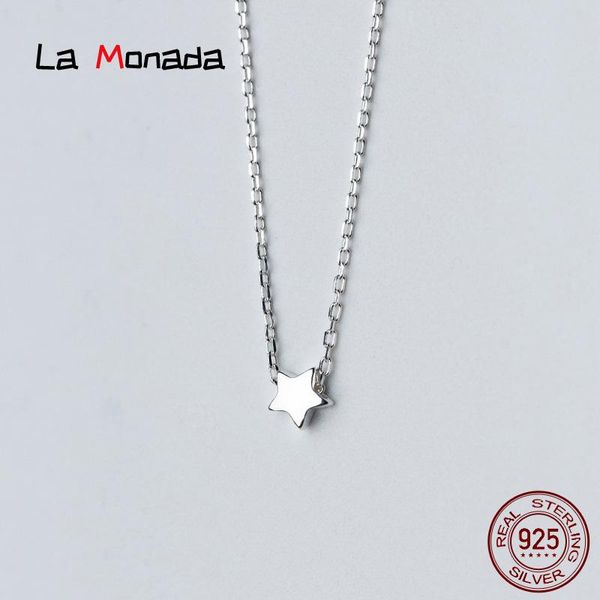 

43cm-46cm female necklace for women on neck silver 925 chain necklaces women star pendant girls fashion jewelry minimalist