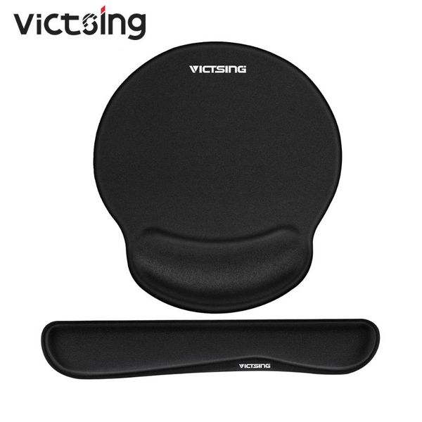 

victsing pc237 mouse pad and keyboard wrist rest durable memory foam set with wrist support nonslip design for office computer