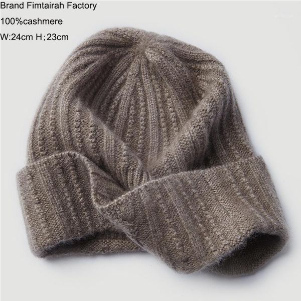 

beanies natural pure cashmere hat women men knitted winter autumn warm soft thicken1